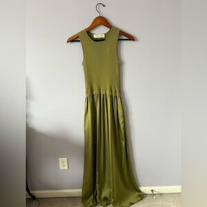 Taylor Olive Green Maxi Dress